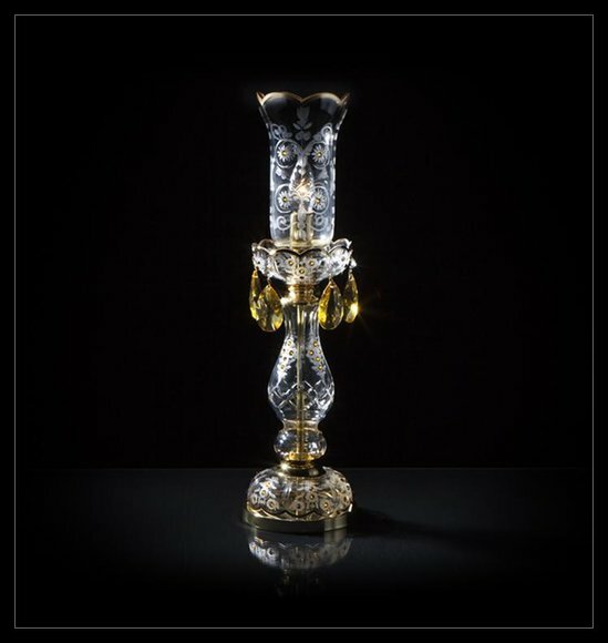 Tischleuchte Tisch Lampe Kronleuchte Kristall Antik Stil Leuchte Leuchten