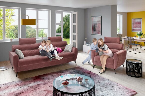 Leder Design Couch Polster Sitz 2+1+1 Sofa Garnituren Kunstleder Set Garnitur