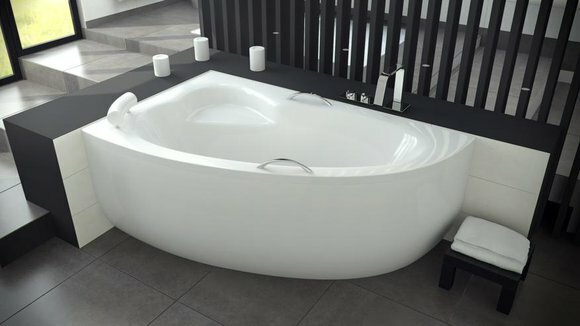 Badewanne XXL Eckwanne Eck 150*100 cm Acrylwanne Wanne Bad Eckbadewanne Wannen