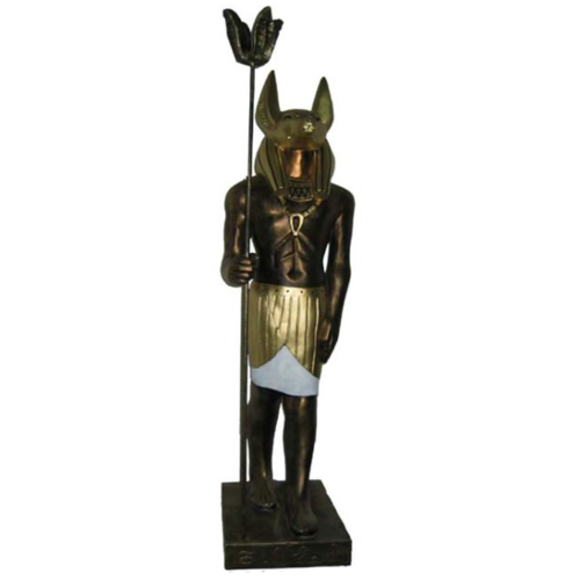 Ägyptische Figur Schakal Anubis Neu Kunststoff Groß god of death Statue