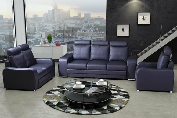Sofagarnitur 3+1+1 Sitzer Set Design Sofa Polster Couchen Leder Couch