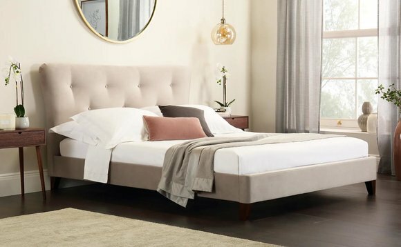 Chesterfield Design Englisches Bett Grau 160/180x200 Doppelbett Betten
