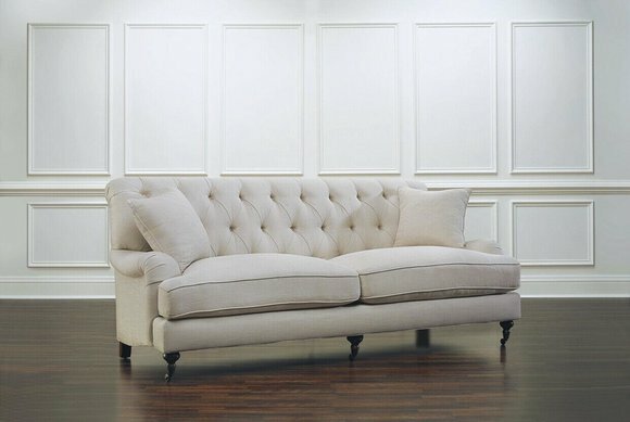 Chesterfield Stoff Polster Design Sofa Luxus Couch Klassische Sofa