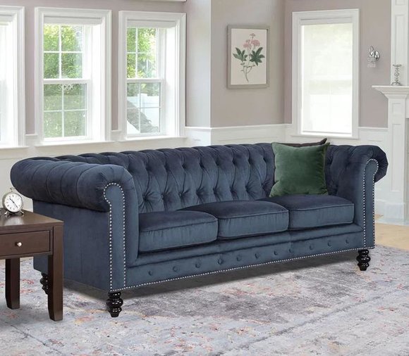 Günstig & Hochwertig Chesterfield Sofa Couch Dreisitzer Garnitur Neu