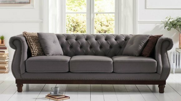 Chesterfield Sofa Couch Polster Stoff Leder Couchen Polster Garnitur