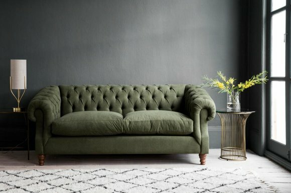 Designer Couchen - Barock Rokoko Sofa Couch Textil Samt Chesterfield