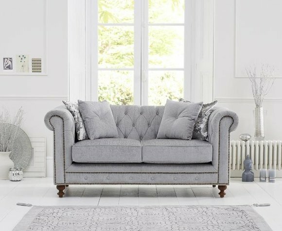 Chesterfield Sofa Couch Polster Stoff Leder Couchen Polster Garnitur