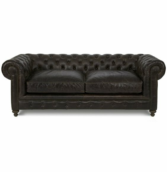 Klassische Leder Polster Couch Chesterfield England Sitz Luxus