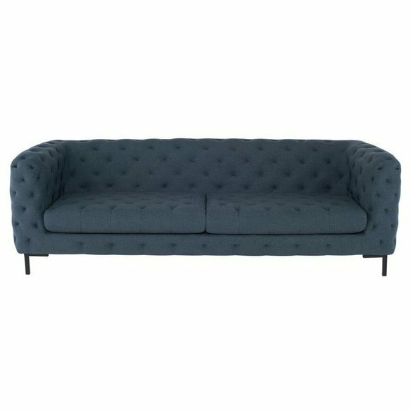 Chesterfield Sofa Couch Polster Stoff Leder Couchen Textil Garnitur