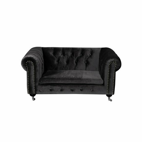Chesterfield 2 Sitzers Klassische Luxus Barock Rokoko Sofa Textil