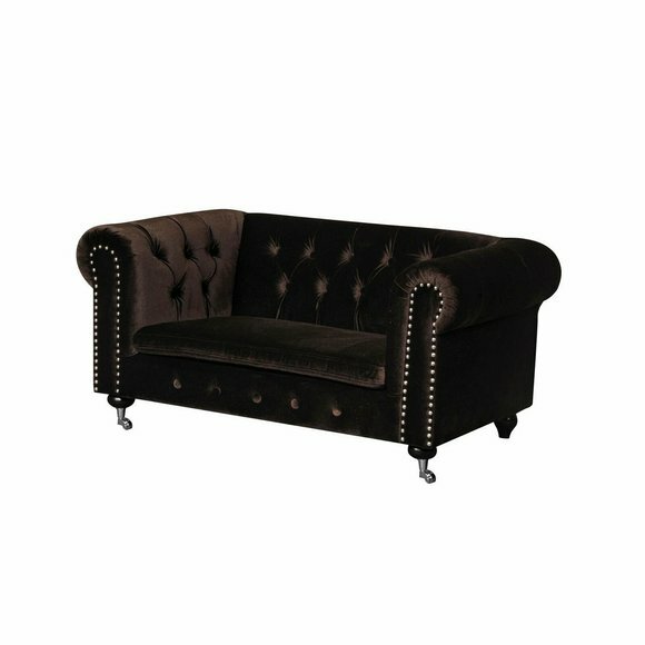 jvmoebel ® - Leder Sofa Couch Royal Braun Polster Zweisitzer Couch