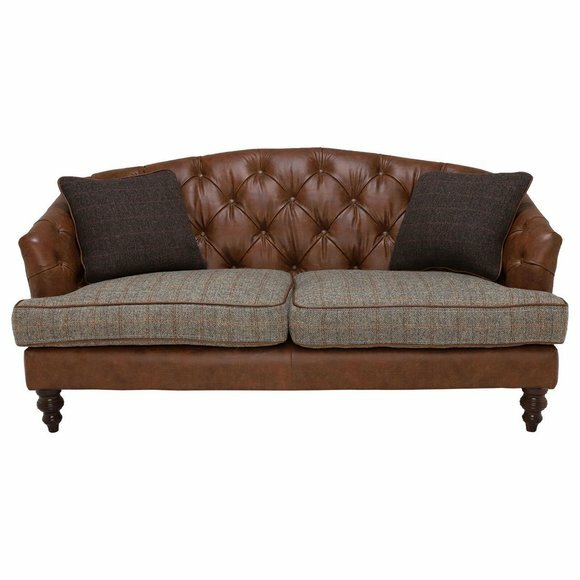 Chesterfield 3 Sitzer Klassische Luxus Barock Rokoko Sofa Textil Leder