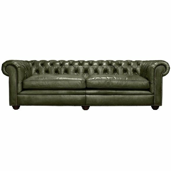 Elegante Wohnzimmer Couch Viersitzer Chesterfield Leder Stoff