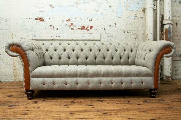 Chesterfield 3 Sitzers Klassische Luxus Barock Rokoko Couch Sofa
