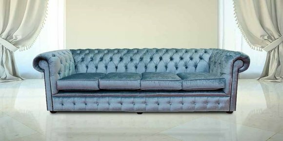 Chesterfield 4 Sitzers Klassische Luxus Barock Rokoko Sofa Couch