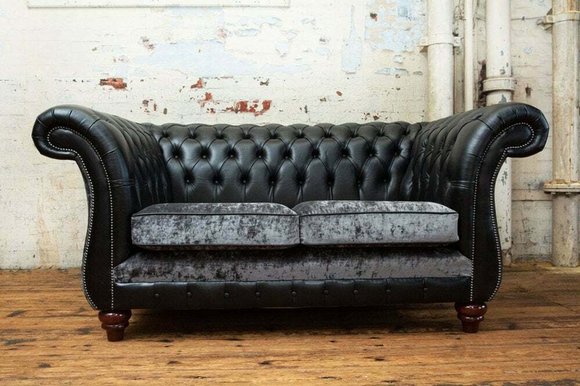 Chesterfield 2 Sitzer Klassische Luxus Barock Rokoko Couch Sofa