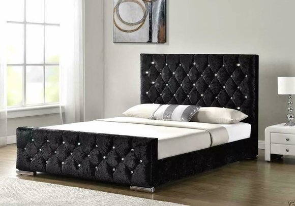 Chesterfield Hotel Doppel Leder Bett Schlafzimmer Polster Luxus Betten