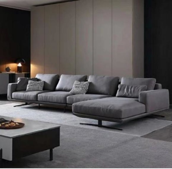 Wohnzimmermöbel im italienischen Stil Textil-Eckgarnitur in L-Form Sitzpolsterung