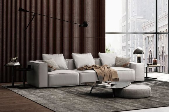 Sofa 4 Sitzer Big XXL Couch Sofas Couchen Wohnzimmer Design Viersitzer