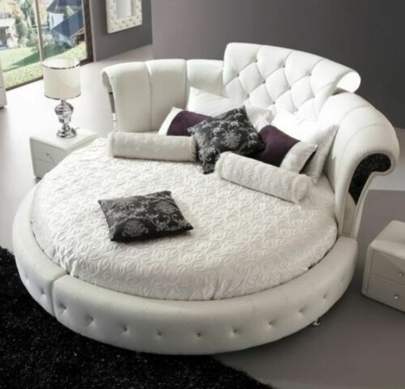 Chesterfield-Bett Luxusbetten Rundes Design Hotel Rundbett Schlafzimmer
