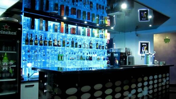 LED Regal Bar Wasser Wand Säule Beleuchtete Wasserwände Bar Theke