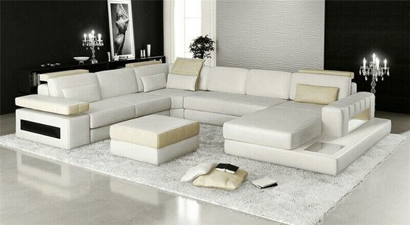 Ecksofa Polster Garnitur Sofas Couchen neu Sofa Couch Wohnlandschaft