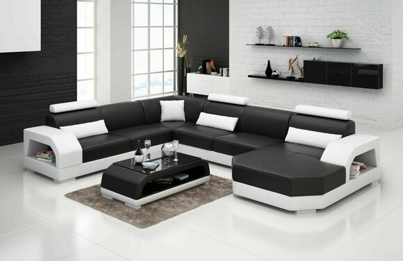 Couch Wohnlandschaft Eckgarnitur Ecksofa Polster Garnitur Sofas Couchen