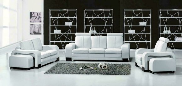 Sessel Relaxsessel Einsitzer Fernsehsessel mit Hocker Kunstleder TV Lesesessel