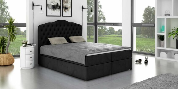 Designer Bett Chesterfield Hotel Betten Doppel Schlaf Zimmer Luxus 180x200