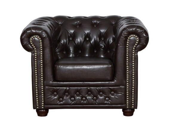Chesterfield Sessel Fernseh Couch 1 Sitzer Sofa Textil Leder Couchen Polster