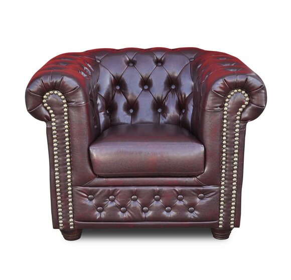 Chesterfield Sessel Fernseh Couch 1 Sitzer Sofa Textil Stoff Couchen Polster