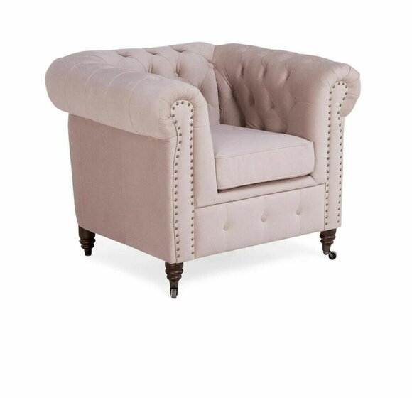 Edler Design Chesterfield Polster Sessel Fernseh Sitz Club Lounge Textil Leder