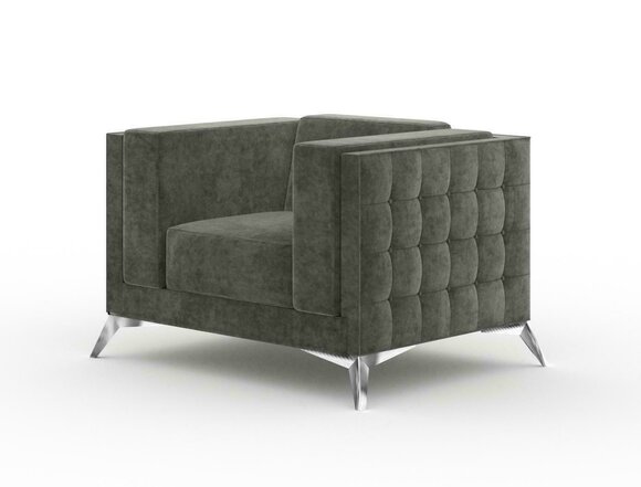 Chesterfield Sessel Couch 1 Sitzer Couchen Polster Neu Fernseh Sofa Textil
