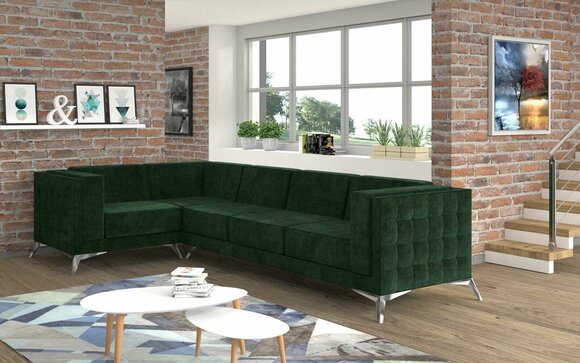 Ecksofa Sofa Couch Polster L Form Wohnlandschaft Sitzgarnitur Sofas