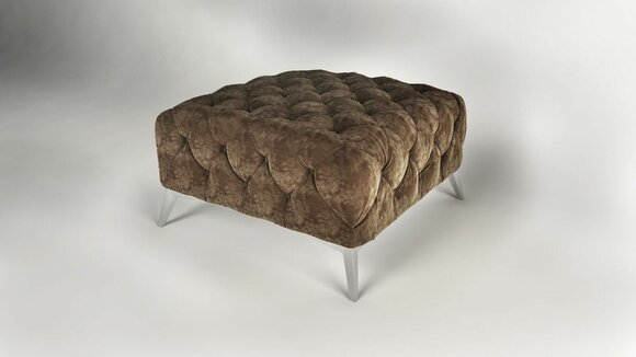 Fußhocker Ottomane Puff Chesterfield Hocker Polster Ottoman Design Samt