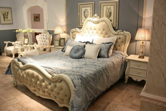 Design Bett Doppel Luxus Schlaf Zimmer Betten Leder Hotel 180x200cm