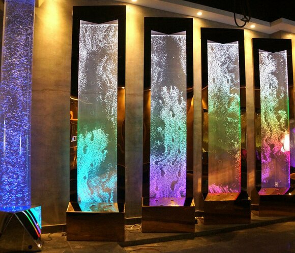 Trennwand Regal Schrank Wasserwand Säule Wände Waterwall LED
