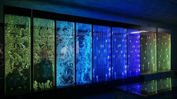 Wandpaneel Wasserblasen LED Wasserwand Designer Wasser Wand