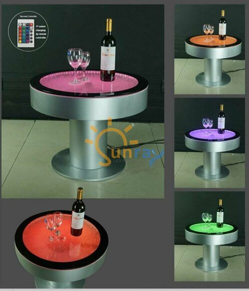 Design Tisch Couchtisch Wasser Säulen Säule Water Sofa LED Beleuchtet