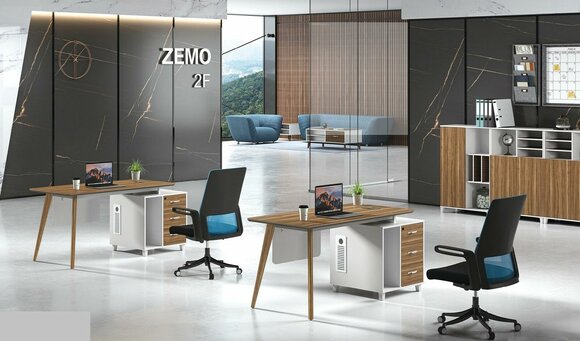 Arbeits Schreib Büro Tisch Luxus Klasse Designer Möbel mit Schubladen