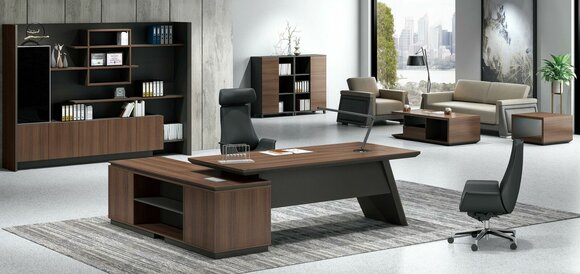 Büro Einrichtung Tisch mit Schubladen Arbeitszimmer Home Office