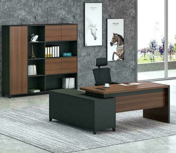 Eckschreibtisch Büro Chef Zimmer Möbel Design Schreibtische Praxis