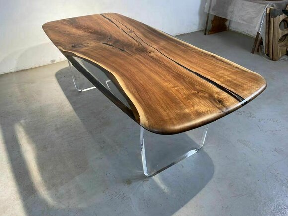 Couchtisch River Tisch Echtes Holz Flusstisch Massiv Epoxidharz Tische