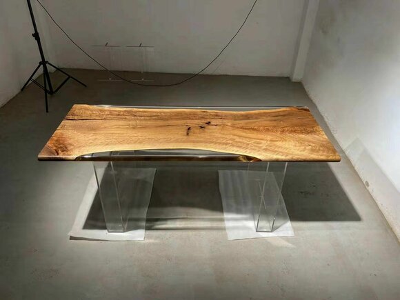River Tisch Epoxidharz Couchtisch Massiv Tische 120x60 Flusstisch Echtes
