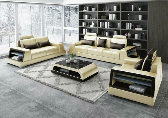 Sofagarnitur 3+1 Sitzer Set Design Sofas Polster Couchen Relax Modern