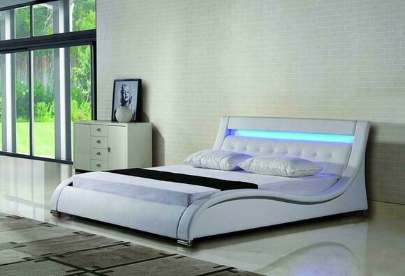 Bett Betten Polster Doppel Ehe Hotel Luxus Leder Moderne Designer