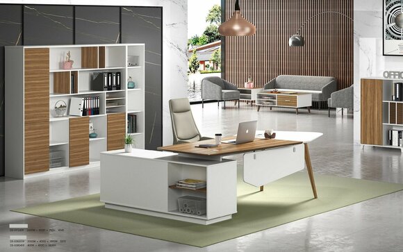 Eckschreibtisch Arbeits Schreib Büro Tisch Luxus Klasse Designer Möbel