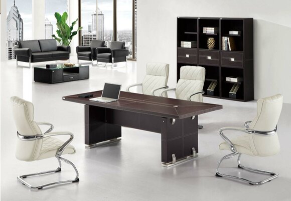 Büro Möbel Tische Besprechungs & Konferenztische Tisch + 3x Aktenschrank