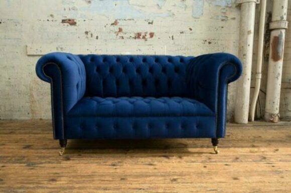 Hochwertige designer Textil Stoff Sofa Couch Chesterfield Samt Leder Polster