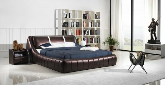 Modernes Hotel Design Bett XXL Betten Luxus Stil Doppel Leder